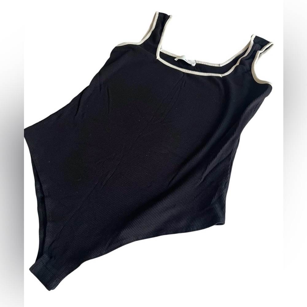 Black Heatherly Tank Top Bodysuit Women’s Size L